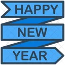 Happy New Year Ribbon Icon