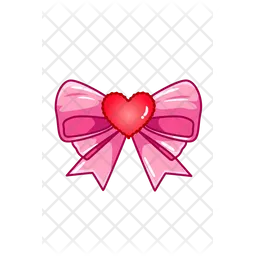 Ribbon with heart  Icon