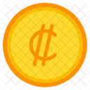 Rican Colon Coin Currency Icon