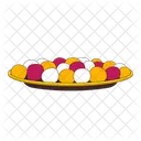 Rice Balls Sweet Plate Icon