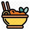 Rice Bowl Chopstick Rice Icon