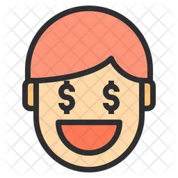 Rich Emotion Face Emoji Icon
