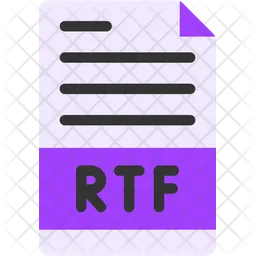 Rich Text Format File Icon - Download in Flat Style