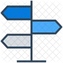 Reisen Richtung Schild Symbol