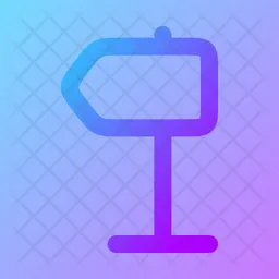 Richtung links Flag Symbol