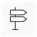 Richtungs-Wegweiser-Symbol  Symbol