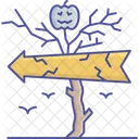 Richtungspfeil Wegweiser Halloween Wegweiser Symbol