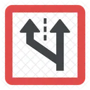 Richtung ändern, straßenschild  Symbol