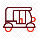 Rickshaw Transport Vehicle Icon