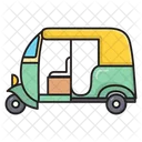Rickshaw Transport Vehicle Icon
