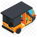 Isometric Rickshaw Icon