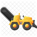 Ride On Trencher Power Shovel Excavator Equipment Icon