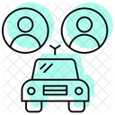 Ride Sharing Color Shadow Thinline Icon Icon