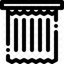 Rideau Decoration Tissu Icône