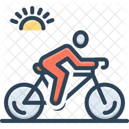 Riding Bicycle  Icon