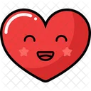 Establecer Icono De Corazon Emocion Emogi Icono