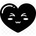Establecer Icono De Emoji De Corazon Oscuro Icono