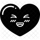 Establecer Icono De Emoji De Corazon Oscuro Icono