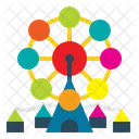 Vergnugungspark Riesenrad Jahrmarkt Symbol