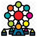 Vergnugungspark Riesenrad Jahrmarkt Symbol