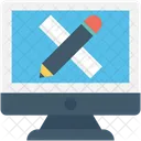 Righello Matita Monitor Icon