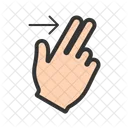 Two Fingers Right Icon