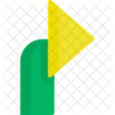Flat Right Arrow Icon