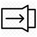 Right Arrow Grid Wireframe Icon