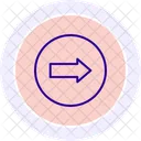 Right Arrow Color Circle Icon Icon