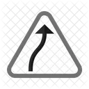 Right Bend Sign Icon