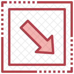 Right Bottom Arrow  Icon