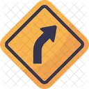 Right Curve Sign Arrow Icon