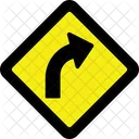 Right curve sign  Icon