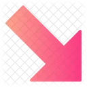 Right Diagonal Arrow  Icon