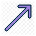 Right Diagonal Arrow  Icon