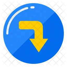 Right Down Arrow  Icon