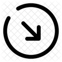 Round Arrow Right Down Icon