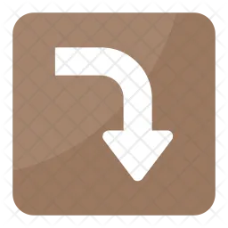 Right Downward Arrow  Icon