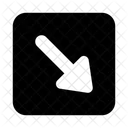 Right Downward Arrow  Icon