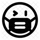 Right Eye Wink Emoji With Face Mask Emoji Icon
