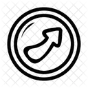 Right Forward Arrow Up Arrow Direction Icon