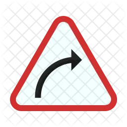 Right hand curve  Icon