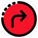 Right Road Road Banner Icon