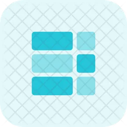 Right List Grid  Icon