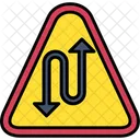 Right Reverse Bend Special Sign Icon
