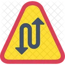 Right Reverse Bend Special Sign Icon