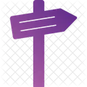 Right sign board  Icon