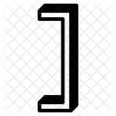 Right Square Bracket Icon