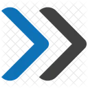 Right Thin Arrowheads Forward Fastforward Icon
