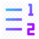 Right To Left List Number List Number List Icon